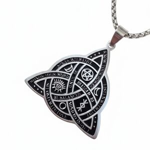 NEW Unisex Triquetra Pendant Box Chain Necklace